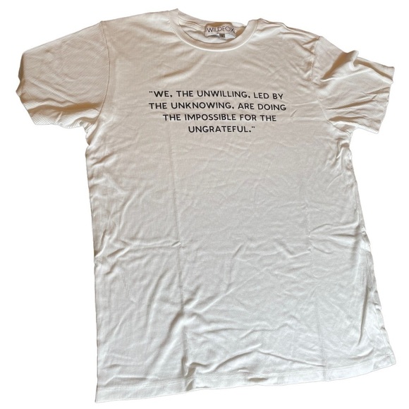 𝅺WILDFOX We the Unwilling Boyfriend Tee White/black - Picture 2 of 9